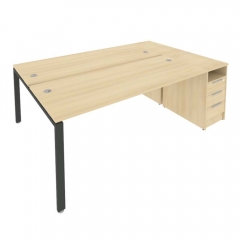 Рабочая станция с опорной тумбой Рива Metal SystemБ.РС-СТП-2.5 Акация/Антрацит