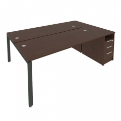 Рабочая станция с опорной тумбой Рива Metal SystemБ.РС-СТП-2.5 Венге/Антрацит