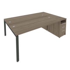 Рабочая станция с опорной тумбой Рива Metal SystemБ.РС-СТП-2.5 Вяз/Антрацит