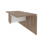 Стол-приставка двойной к опорным элементам Рива ONIX O.D.SPR-0.7 Дуб Аризона/Белый