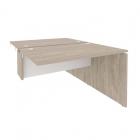 Стол-приставка двойной к опорным элементам Рива ONIX O.D.SPR-2.8 Дуб Аттик/Белый