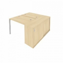 Рабочая станция с опорным шкафом-купе Рива Metal SystemБ.Б.РС-СШК-1.1 Акация/Серый