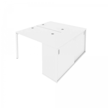 Рабочая станция с опорным шкафом-купе Рива Metal SystemБ.Б.РС-СШК-1.1 Белый