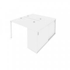 Рабочая станция с опорным шкафом-купе Рива Metal SystemБ.Б.РС-СШК-1.1 Белый