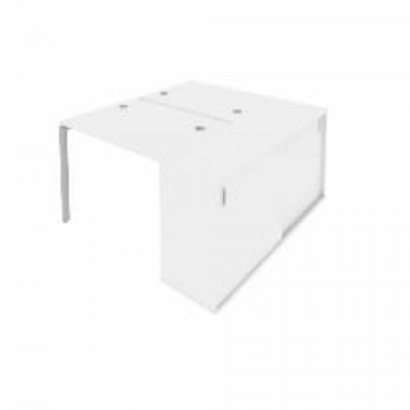 Рабочая станция с опорным шкафом-купе Рива Metal SystemБ.Б.РС-СШК-1.1 Белый/Серый