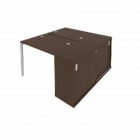 Рабочая станция с опорным шкафом-купе Рива Metal SystemБ.Б.РС-СШК-1.1 Венге/Серый