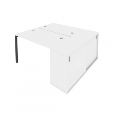Рабочая станция с опорным шкафом-купе Рива Metal System Б.РС-СШК-1.2 Белый/Антрацит
