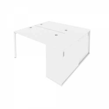 Рабочая станция с опорным шкафом-купе Рива Metal System Б.РС-СШК-1.2 Белый