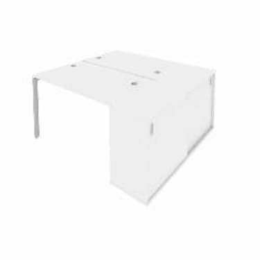 Рабочая станция с опорным шкафом-купе Рива Metal System Б.РС-СШК-1.2 Белый/Серый
