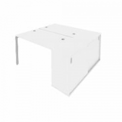 Рабочая станция с опорным шкафом-купе Рива Metal System Б.РС-СШК-1.2 Белый/Серый