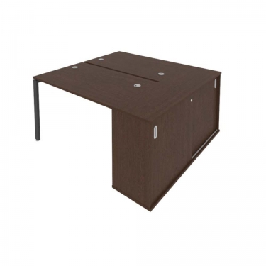 Рабочая станция с опорным шкафом-купе Рива Metal System Б.РС-СШК-1.2 Вяз/Антрацит