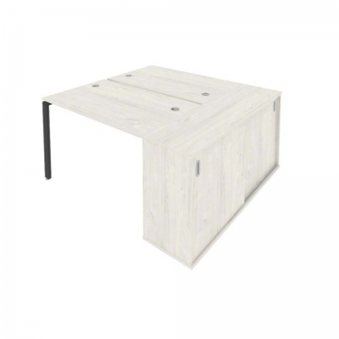 Рабочая станция с опорным шкафом-купе Рива Metal System Б.РС-СШК-1.2 Наварра/Антрацит