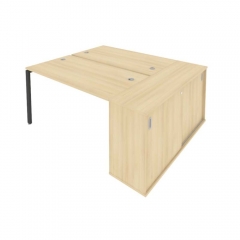 Рабочая станция с опорным шкафом-купе Рива Metal System Б.РС-СШК-1.3 Акация/Антрацит