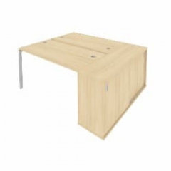 Рабочая станция с опорным шкафом-купе Рива Metal System Б.РС-СШК-1.3 Акация/Серый