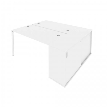Рабочая станция с опорным шкафом-купе Рива Metal System Б.РС-СШК-1.3 Белый