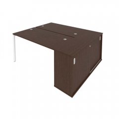 Рабочая станция с опорным шкафом-купе Рива Metal System Б.РС-СШК-1.3 Венге/Белый