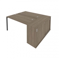 Рабочая станция с опорным шкафом-купе Рива Metal System Б.РС-СШК-1.3 Вяз/Антрацит