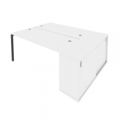 Рабочая станция с опорным шкафом-купе Рива Metal System Б.РС-СШК-1.4 Белый/Антрацит