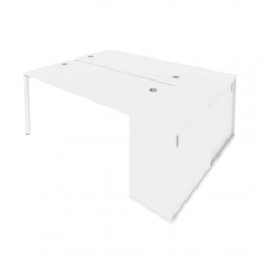 Рабочая станция с опорным шкафом-купе Рива Metal System Б.РС-СШК-1.4 Белый