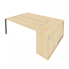 Рабочая станция с опорным шкафом-купе Рива Metal System Б.РС-СШК-1.5 Акация/Антрацит