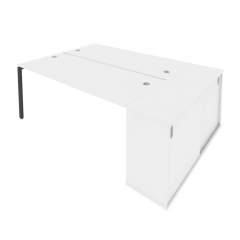 Рабочая станция с опорным шкафом-купе Рива Metal System Б.РС-СШК-1.5 Белый/Антрацит