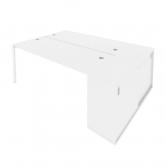 Рабочая станция с опорным шкафом-купе Рива Metal System Б.РС-СШК-1.5 Белый