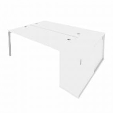 Рабочая станция с опорным шкафом-купе Рива Metal System Б.РС-СШК-1.5 Белый/Серый