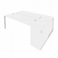 Рабочая станция с опорным шкафом-купе Рива Metal System Б.РС-СШК-1.5 Белый/Серый