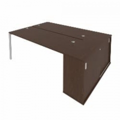 Рабочая станция с опорным шкафом-купе Рива Metal System Б.РС-СШК-1.5 Венге/Серый