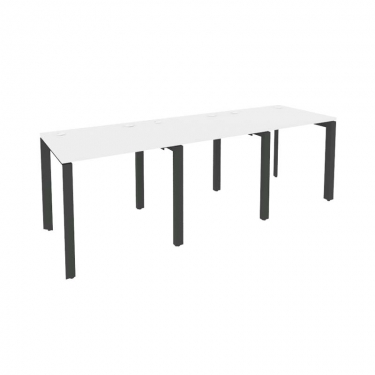 Рабочая станция на П-образном м/к Рива ONIX O.MP-RS-3.0.7 Белый Бриллиант/Антрацит