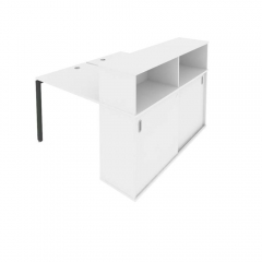 Рабочая станция с опорным шкафом-купе Рива Metal System БП.РС-СШК-2.1 Белый/Антрацит