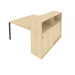 Рабочая станция с опорным шкафом-купе Рива Metal System Б.РС-СШК-2.2 Акация/Антрацит