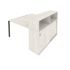 Рабочая станция с опорным шкафом-купе Рива Metal System Б.РС-СШК-2.2 Наварра/Антрацит