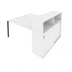 Рабочая станция с опорным шкафом-купе Рива Metal System Б.РС-СШК-2.3 Белый/Антрацит