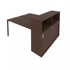 Рабочая станция с опорным шкафом-купе Рива Metal System Б.РС-СШК-2.3 Вяз/Антрацит