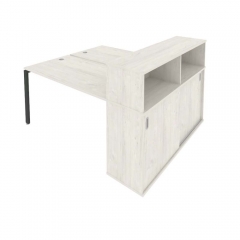 Рабочая станция с опорным шкафом-купе Рива Metal System Б.РС-СШК-2.3 Наварра/Антрацит