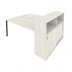 Рабочая станция с опорным шкафом-купе Рива Metal System Б.РС-СШК-2.4 Наварра/Антрацит