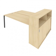 Рабочая станция с опорным шкафом-купе Рива Metal System Б.РС-СШК-2.5 Акация/Антрацит