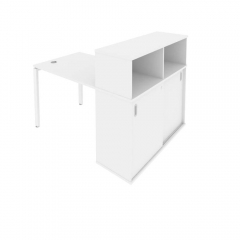 Рабочая станция с опорным шкафом-купе Рива Metal System Б.РС-СШК-3.1 Белый