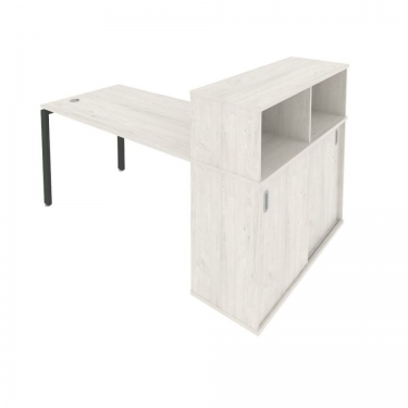 Рабочая станция с опорным шкафом-купе Рива Metal System Б.РС-СШК-3.3 Наварра/Антрацит