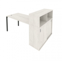 Рабочая станция с опорным шкафом-купе Рива Metal System Б.РС-СШК-3.3 Наварра/Антрацит