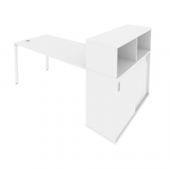 Рабочая станция с опорным шкафом-купе Рива Metal System Б.РС-СШК-3.4 Белый