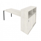 Рабочая станция с опорным шкафом-купе Рива Metal System Б.РС-СШК-3.4 Наварра/Антрацит