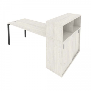 Рабочая станция с опорным шкафом-купе Рива Metal System Б.РС-СШК-3.4 Наварра/Антрацит