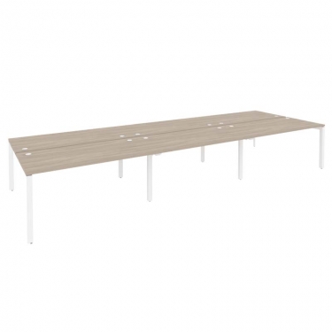 Рабочая станция на П-образном м/к Рива ONIX O.MP-D.RS-6.4.8 Дуб Аттик/Белый
