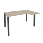 Стол эргономичный правый на П-образном м/к Рива ONIX O.MP-SA-2R Дуб Аттик/Антрацит