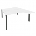 Рабочая станция на П-образном м/к Рива ONIX O.MP-D.SA-4 Белый Бриллиант/Антрацит