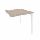 Стол-приставка на П-образном м/к к опорным элементам Рива ONIX O.MP-SPR-0.8 Дуб Аттик/Белый