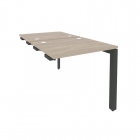 Стол-приставка двойной на П-образном м/к к опорным элем. Рива ONIX O.MP-D.SPR-0.7 Дуб Аттик/Антрацит