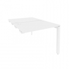 Стол-приставка двойной на П-образном м/к к опорным элем. Рива ONIX O.MP-D.SPR-1.7 Белый Бриллиант